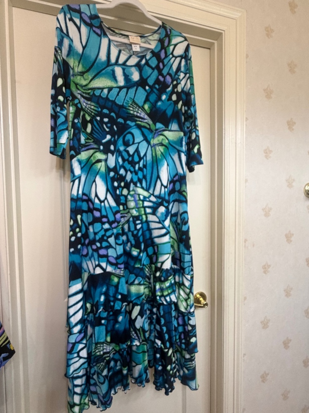 Zadie B’s Gabby Blue Butterfly long dress
